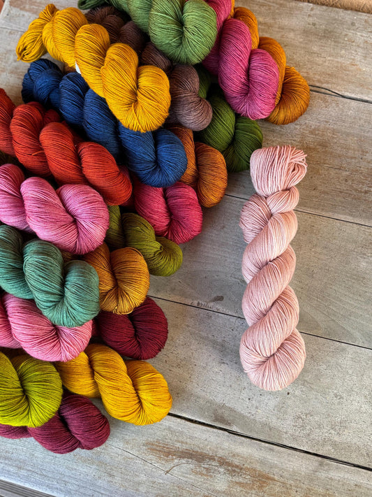 Laine teinte à la main Florent Fingering Mérinos ou Mérinos nylon ou DK Mérinos ou Lace Mohair et soie