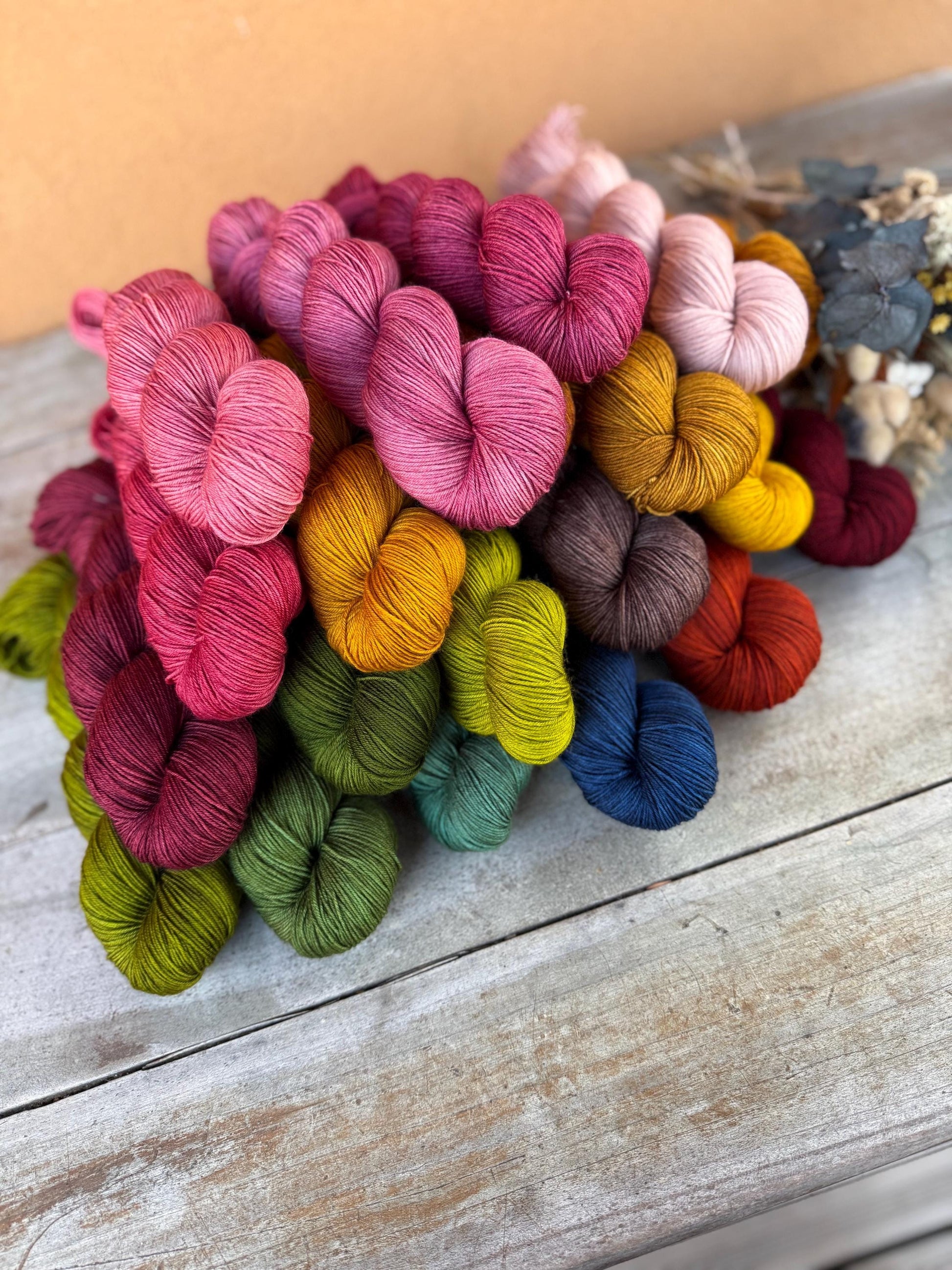 Laine teinte à la main Ruben Fingering Mérinos ou Mérinos nylon ou DK Mérinos ou Lace Mohair et soie