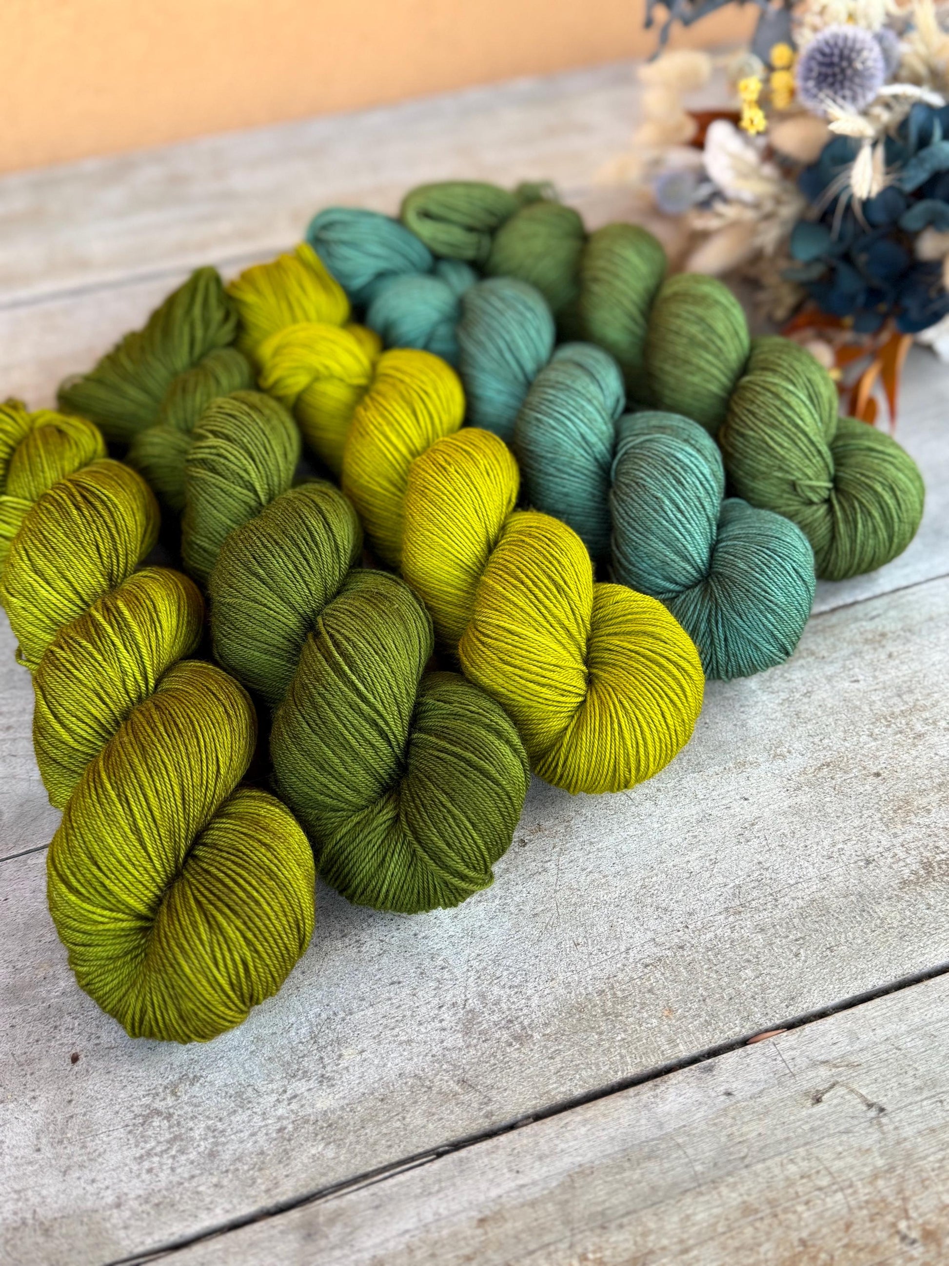 Laine teinte à la main Clément Fingering Mérinos ou Mérinos nylon ou DK Mérinos ou Lace Mohair et soie